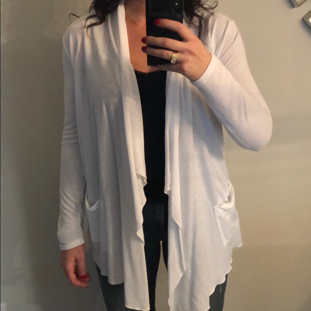 White drape sweater/cardigan